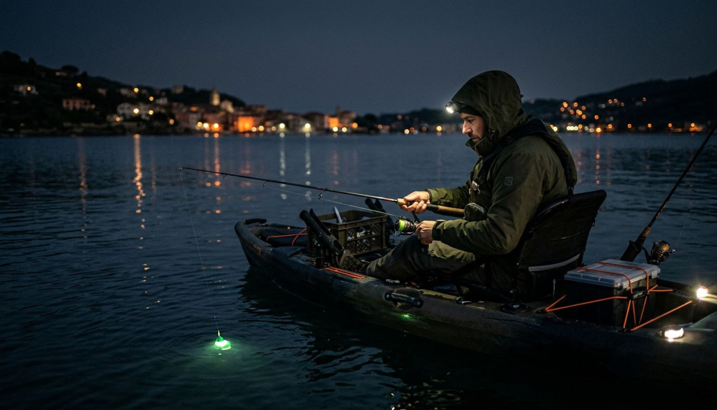 Pesca notturna in kayak: sfide e piccoli segreti da scoprire